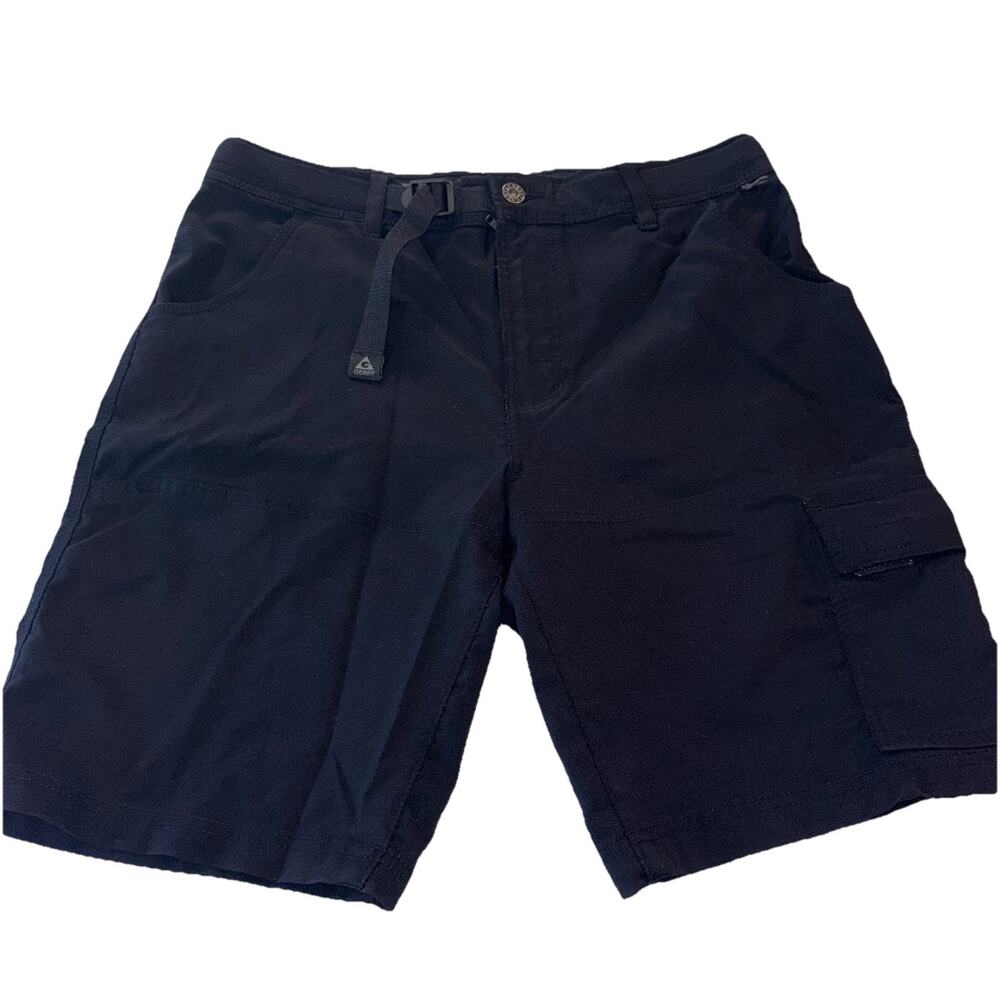 Gerry Casual Men Size 32 Black Cargo Shorts with Strap & Buckle Outdoors Rugged